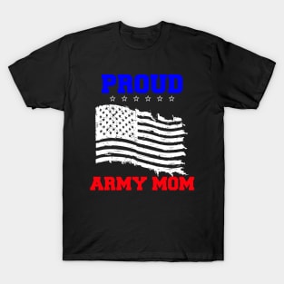 Proud Army Mom 4th Of July 2024 Military Mommy T-Shirt